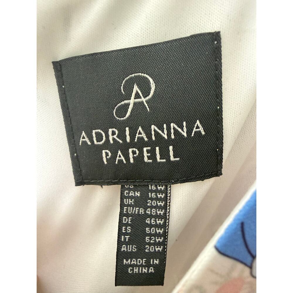 ADRIANNA PAPELL NWT DRESS WEDDING GUEST COCKTAIL SHORT FLORAL GARDEN PARTY PLUS - Picture 5 of 13